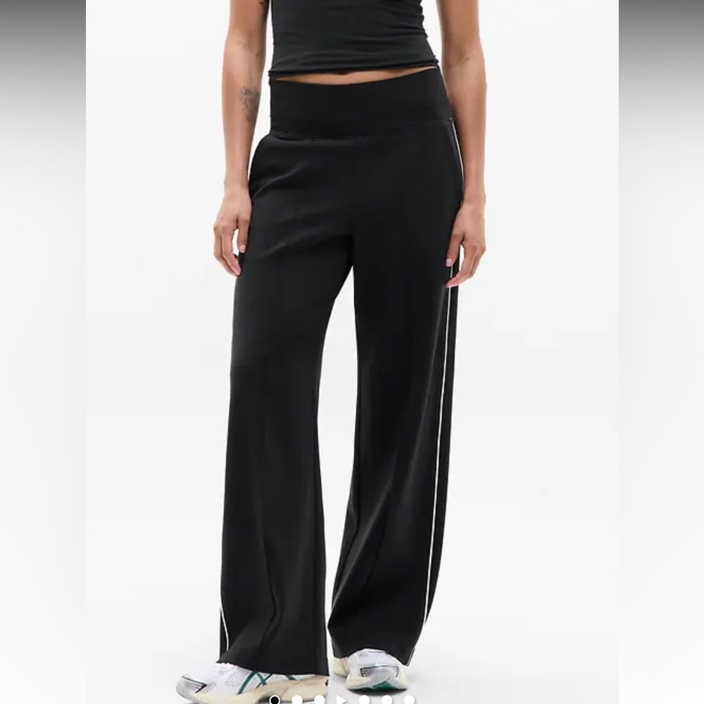 Athleta Venice High Rise Track Stripe Wide Leg Pant Small